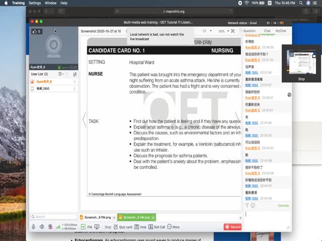 20-21年&nbsp;OET&nbsp;Tutorial9&nbsp;Listening&nbsp;and&nbsp;Speaking