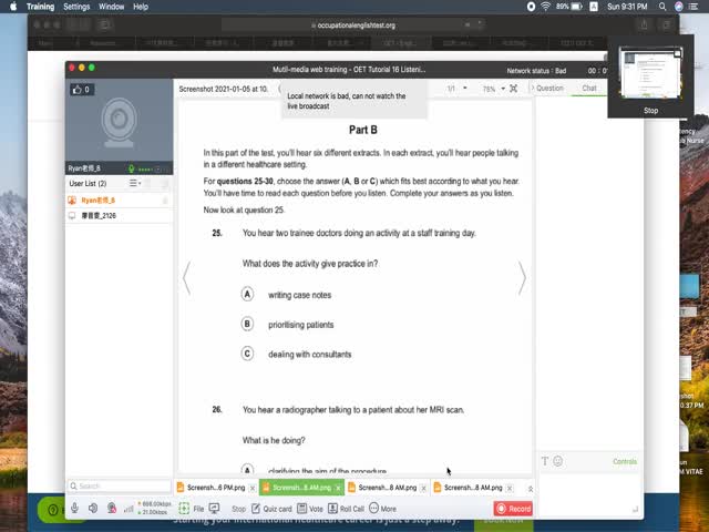 20-21年&nbsp;OET&nbsp;Tutorial&nbsp;14&nbsp;Listening&nbsp;and&nbsp;Speaking