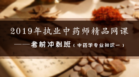 2019年執(zhí)業(yè)中藥師精品網(wǎng)課--考前沖刺班（中藥一）